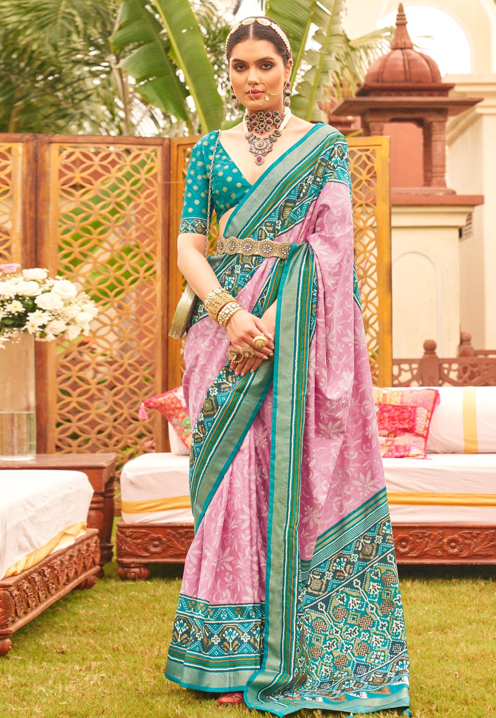 Pink Silk Saree With Blouse 280201
