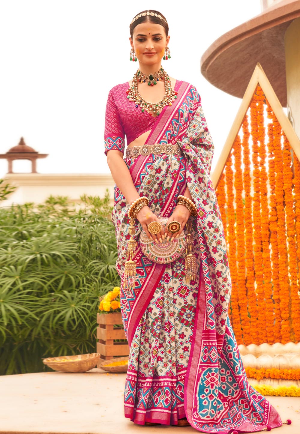 Pink Silk Saree With Blouse 284796