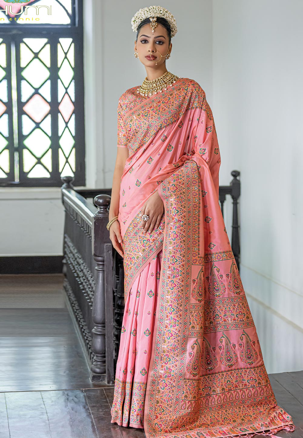 Pink Silk Saree With Blouse 284290