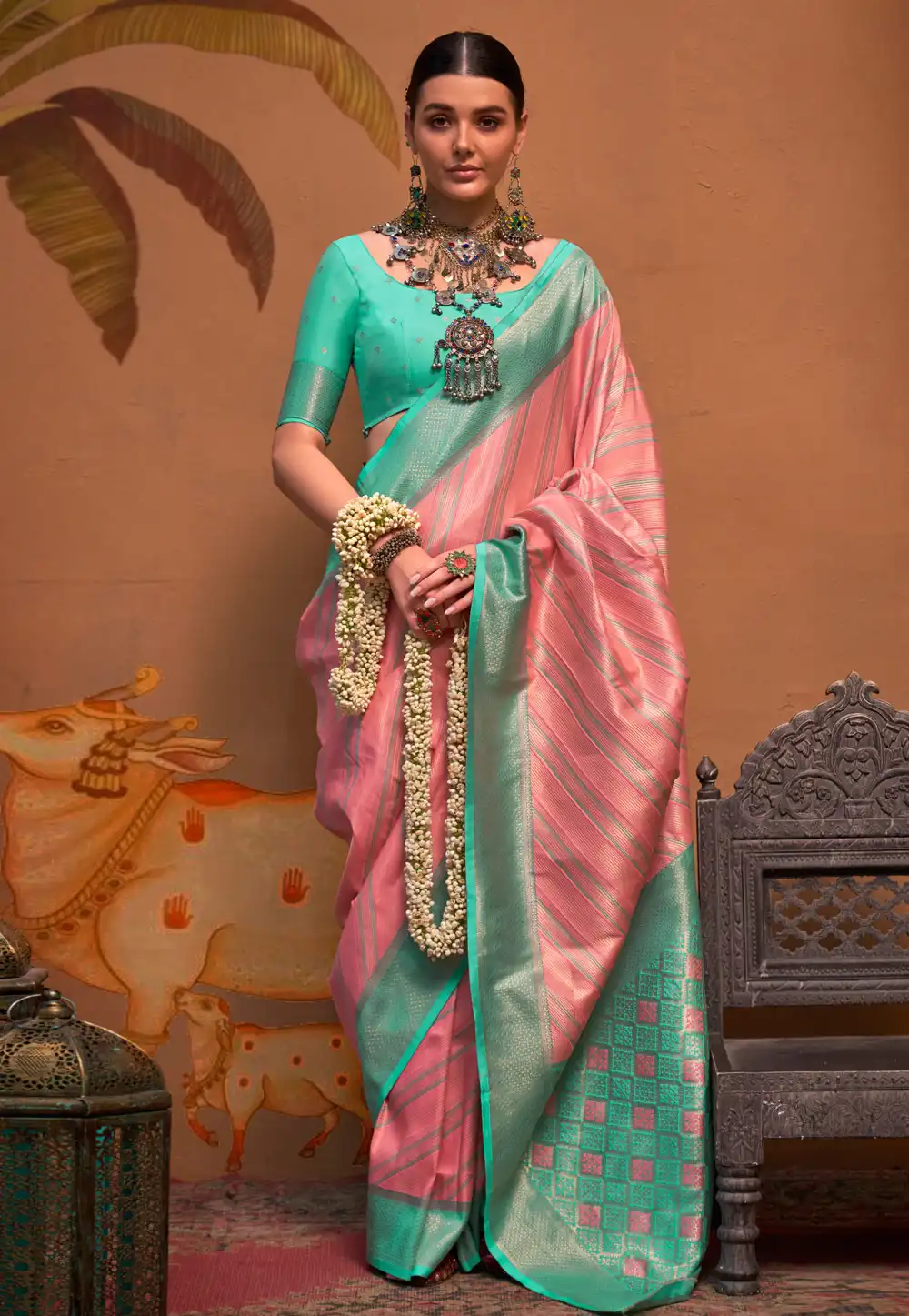 Pink Silk Saree With Blouse 291332