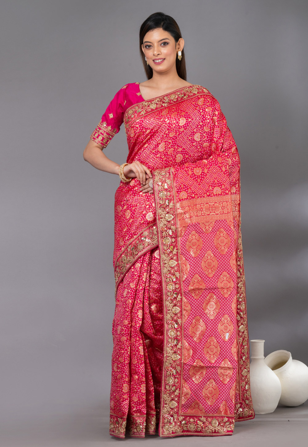 Pink Silk Saree With Blouse 279022