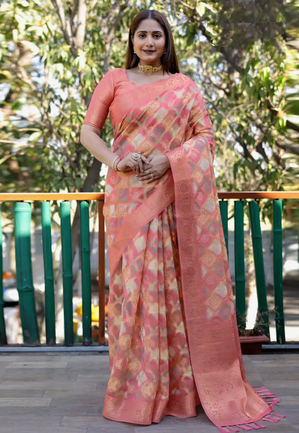 Pink Silk Saree With Blouse 294755