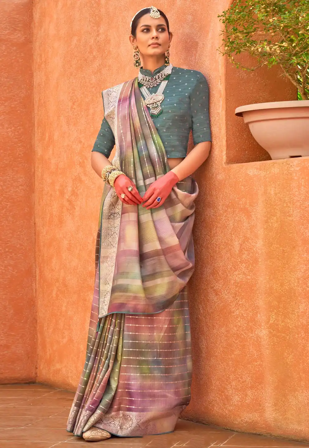 Pink Silk Saree With Blouse 293733