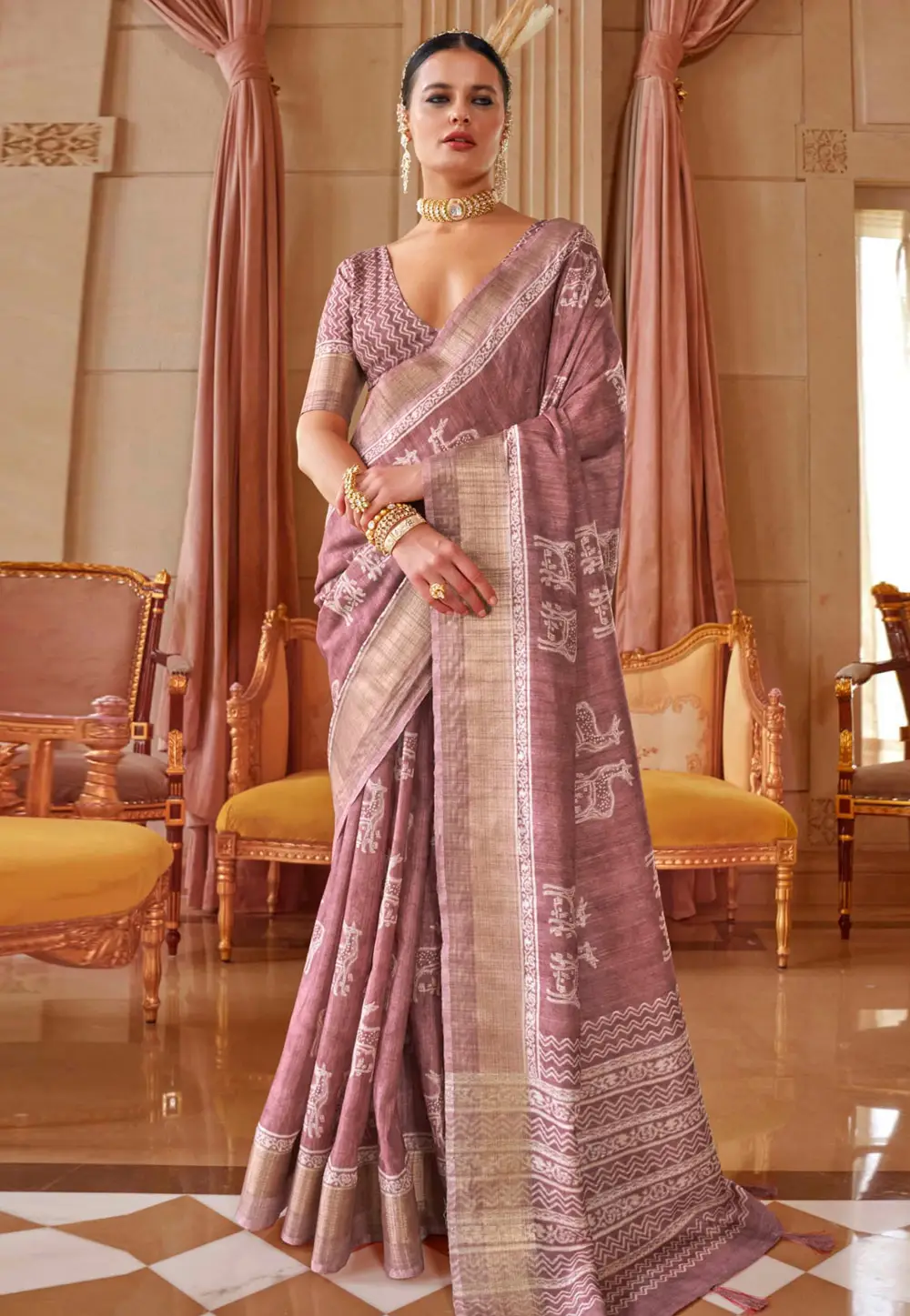 Pink Silk Saree With Blouse 295175