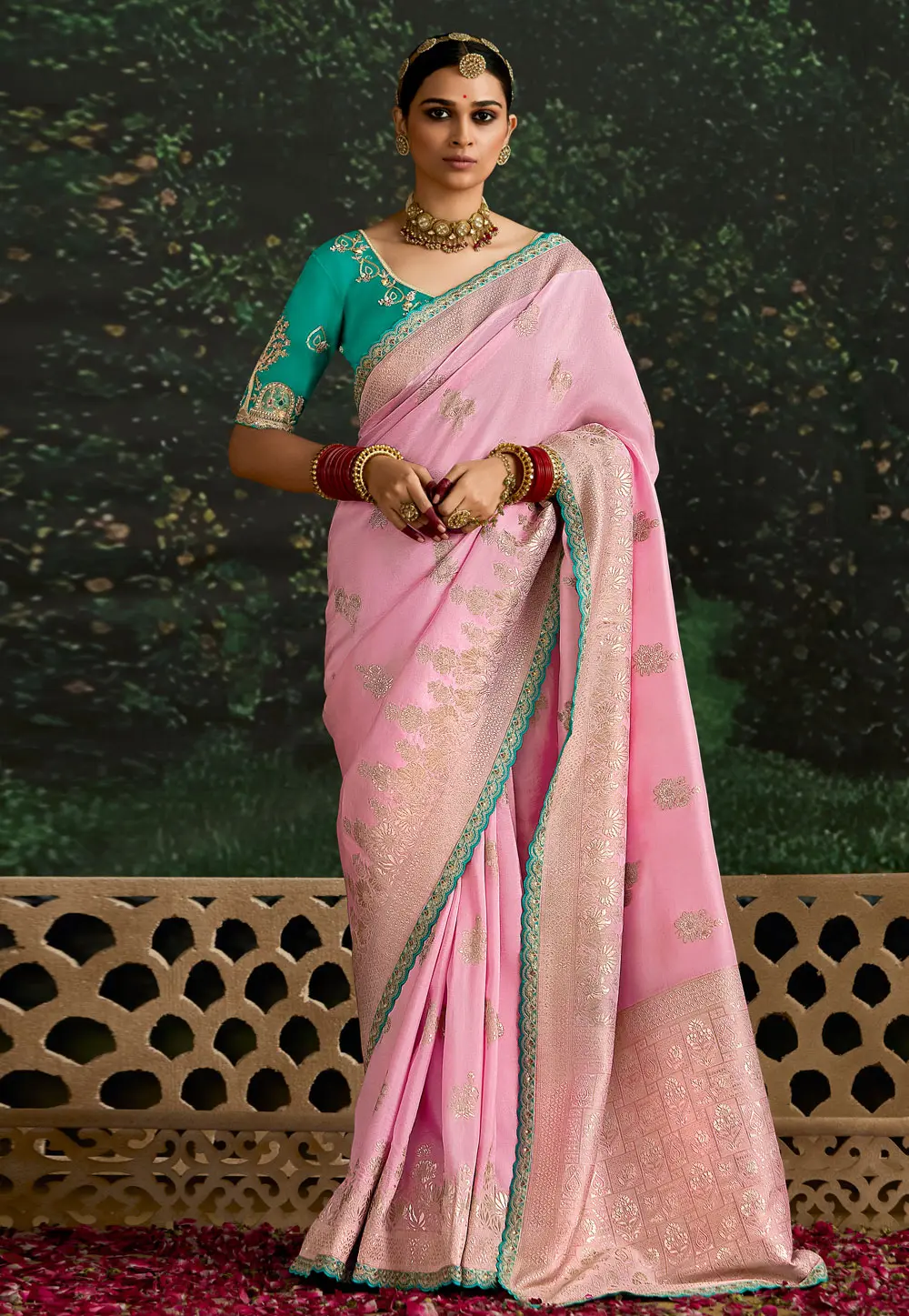 Pink Silk Saree With Blouse 297750