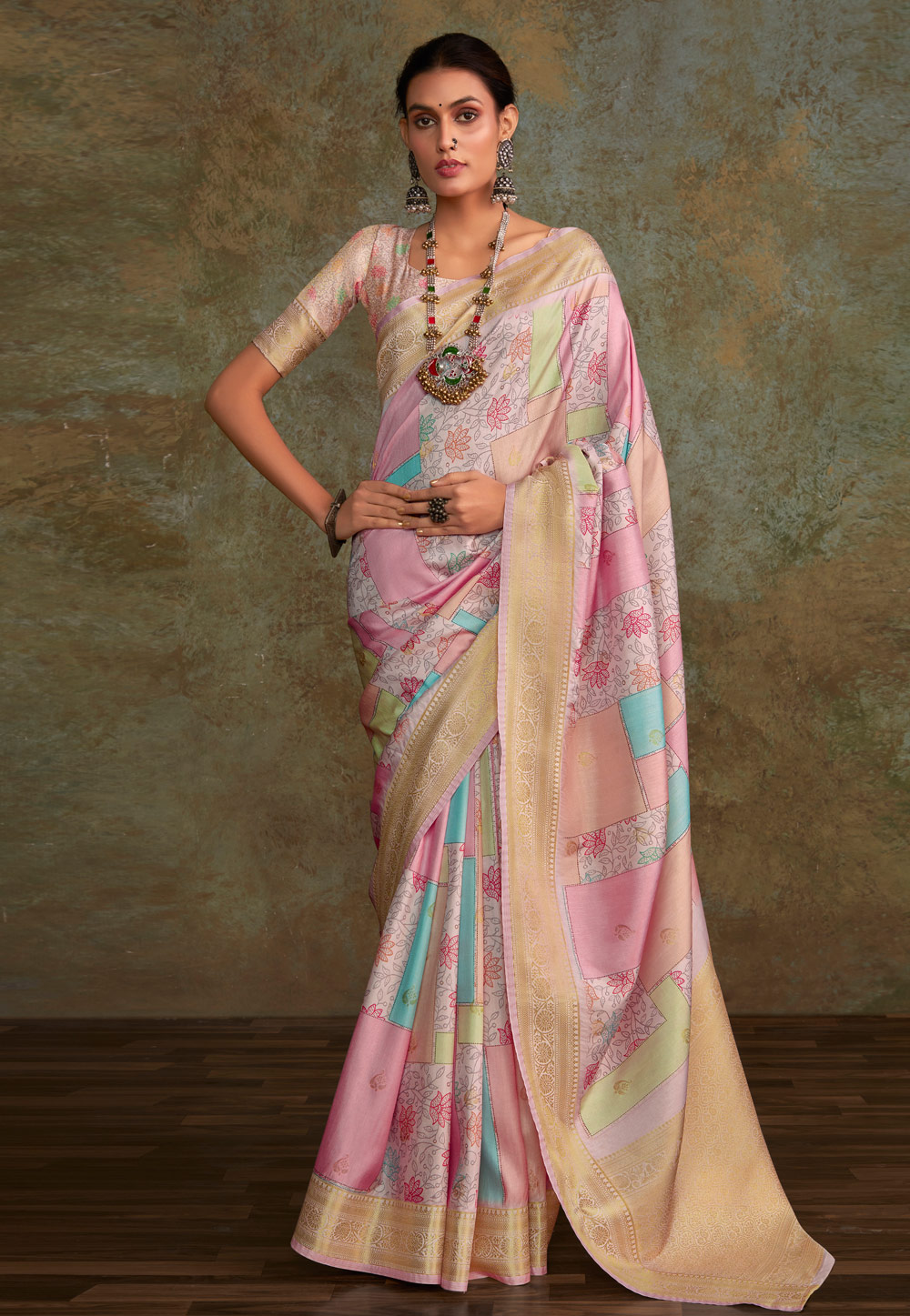Pink Silk Saree With Blouse 285522