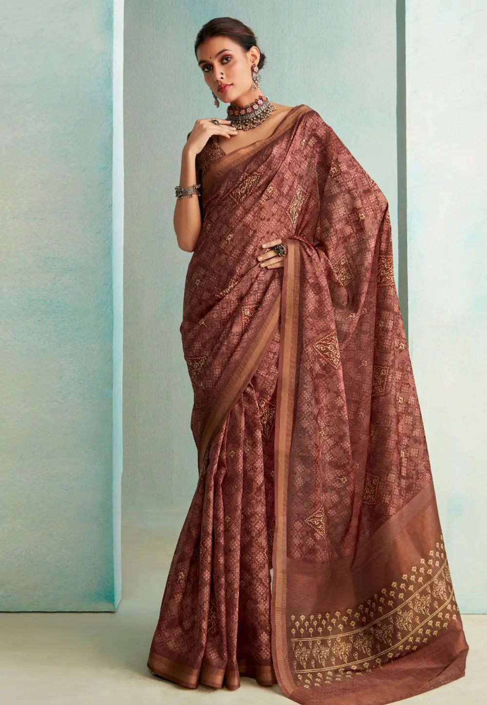 Pink Silk Saree With Blouse 296097