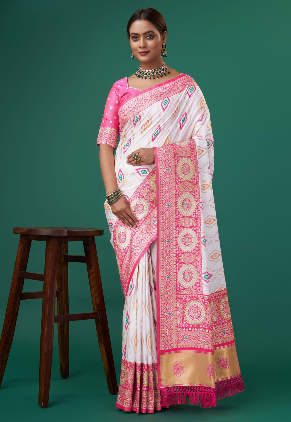 Pink Silk Saree With Blouse 282849