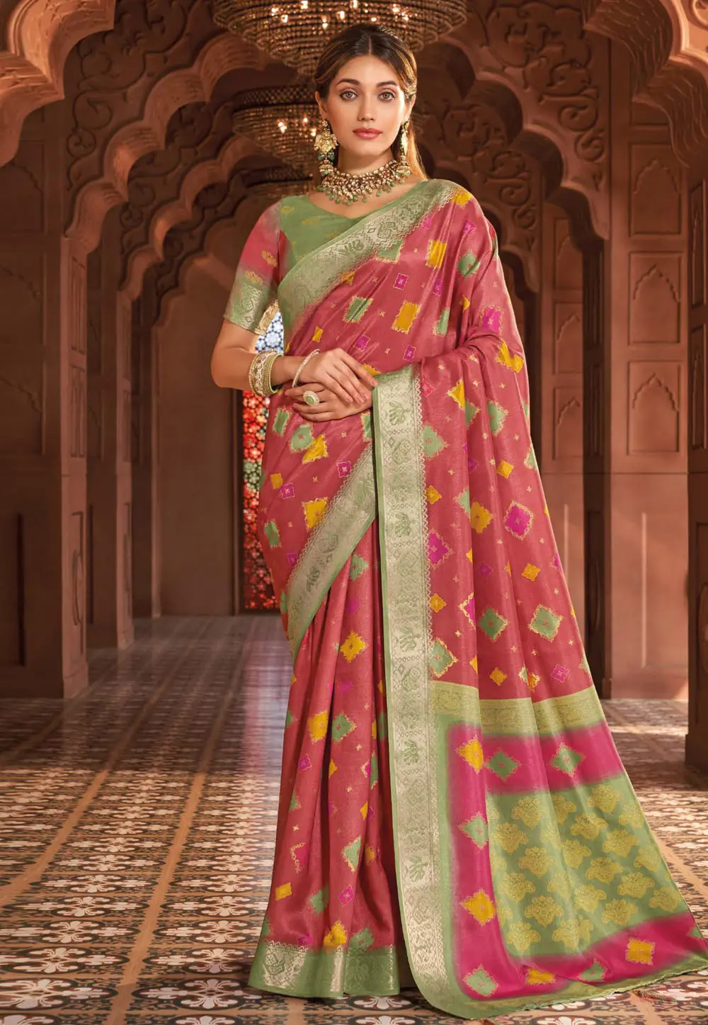 Pink Silk Saree With Blouse 301749