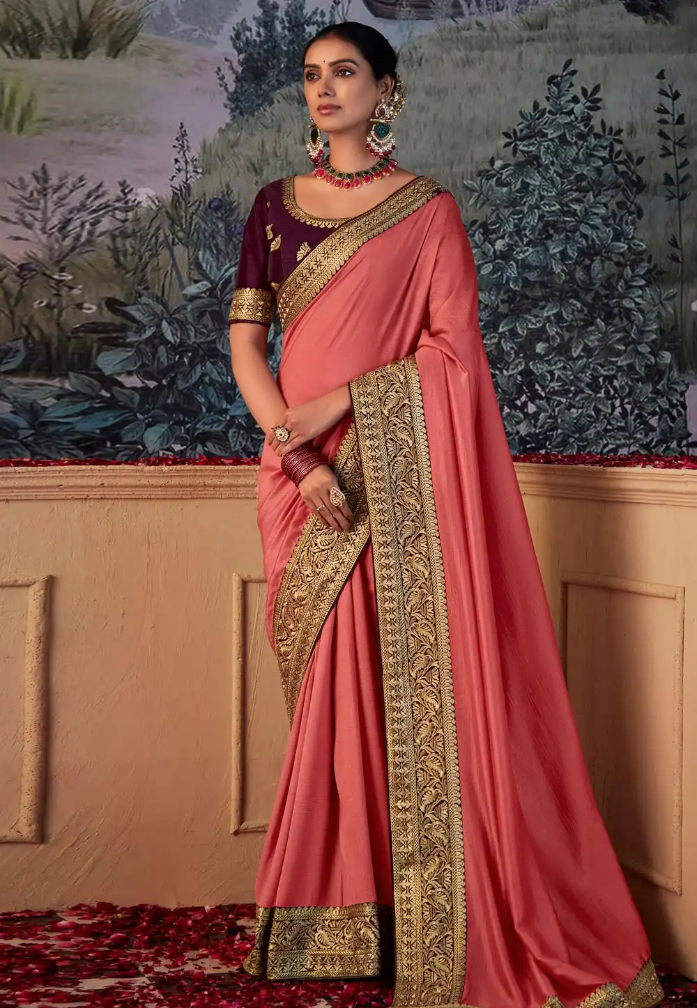 Pink Silk Saree With Blouse 288933