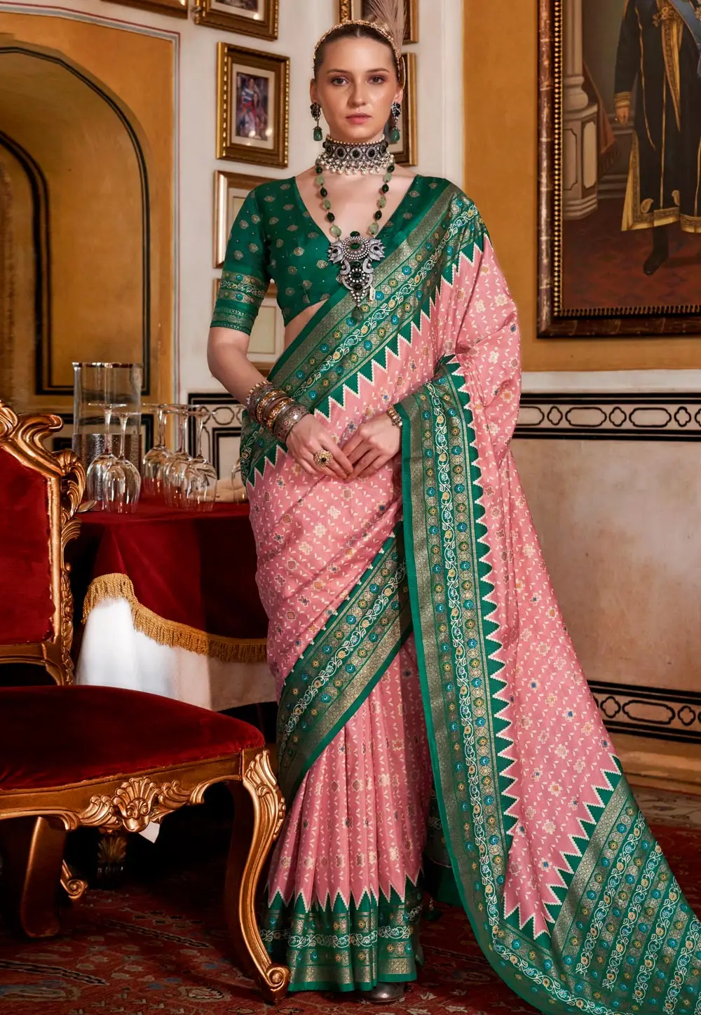 Pink Silk Saree With Blouse 295725