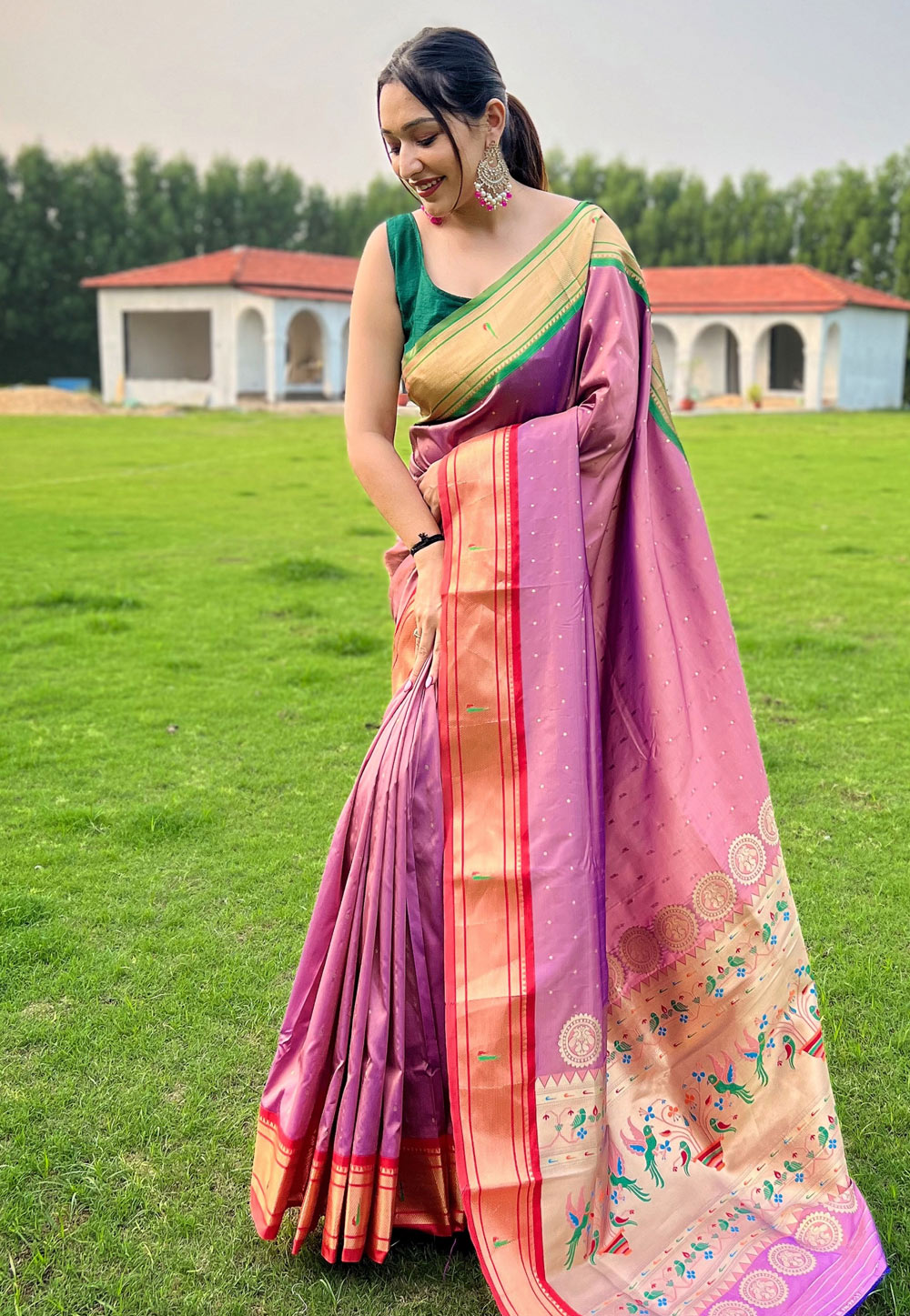 Pink Silk Saree With Blouse 287341