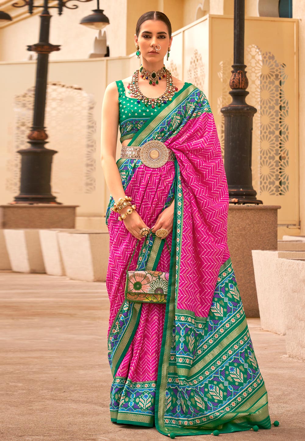 Pink Silk Saree With Blouse 280208