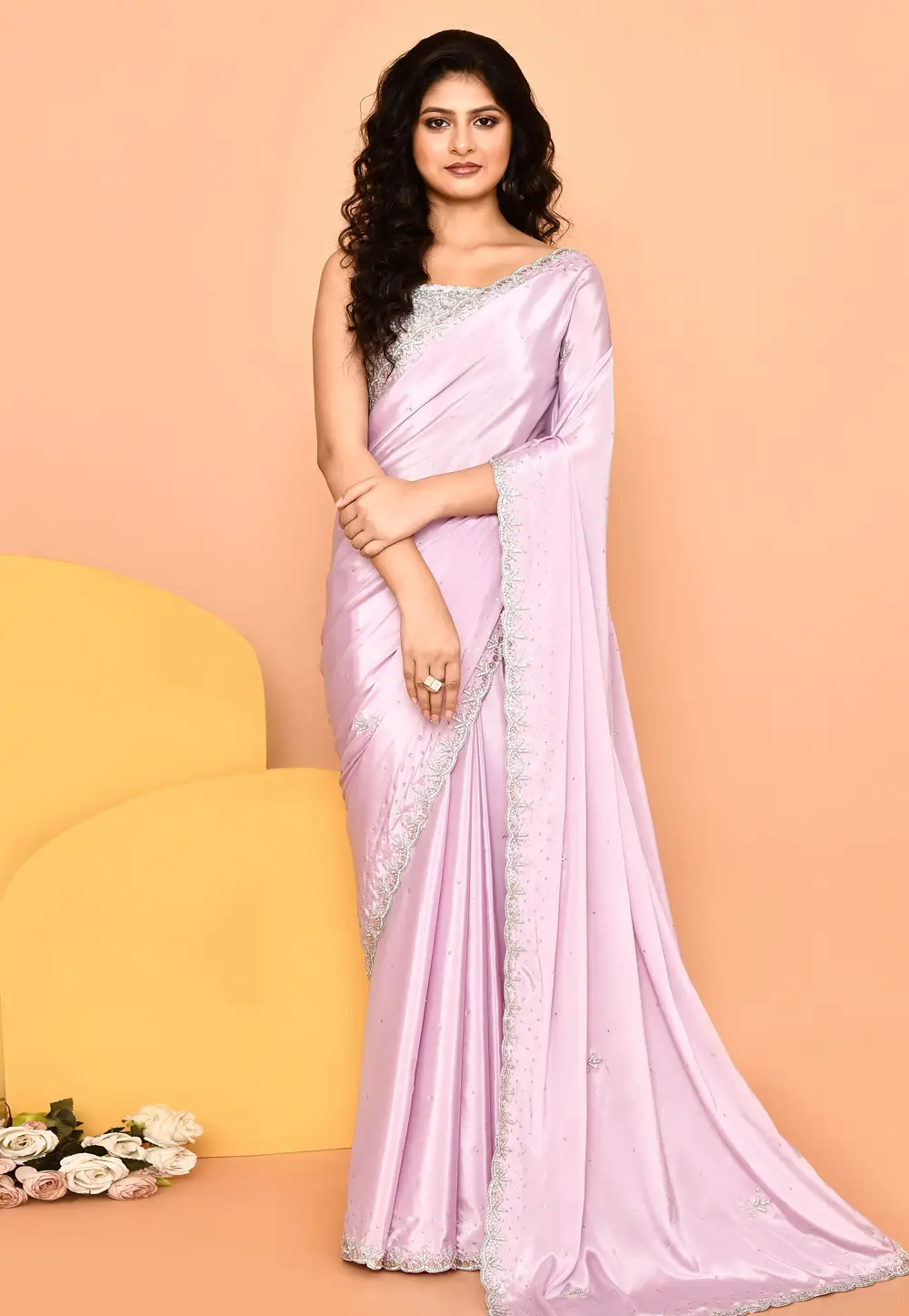 Pink Silk Saree With Blouse 296017