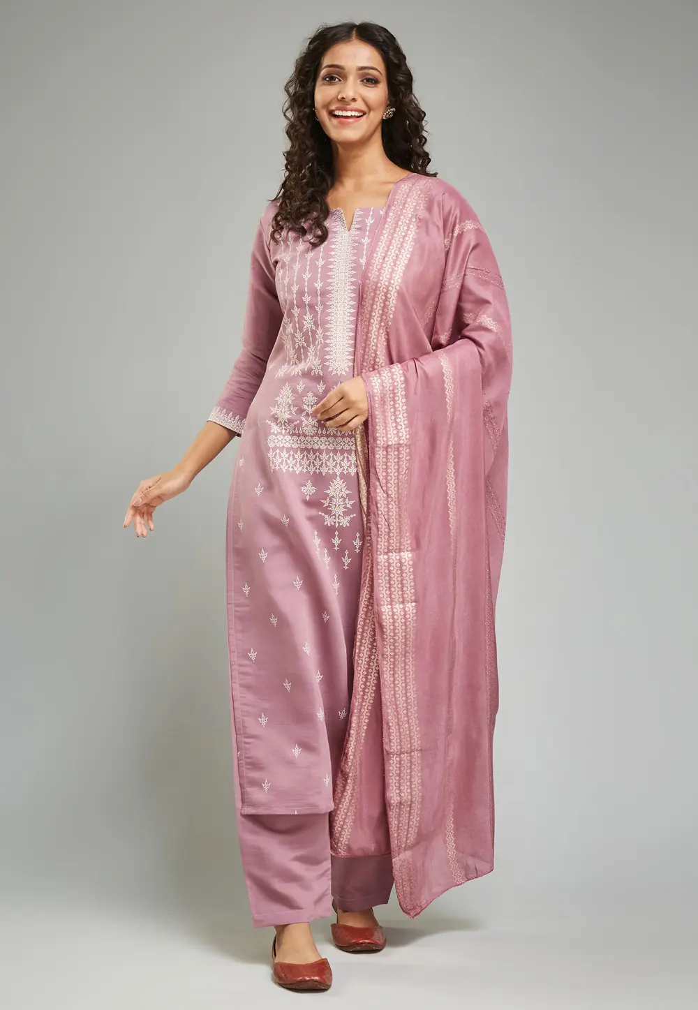 Pink Viscose Readymade Pakistani Suit 304001