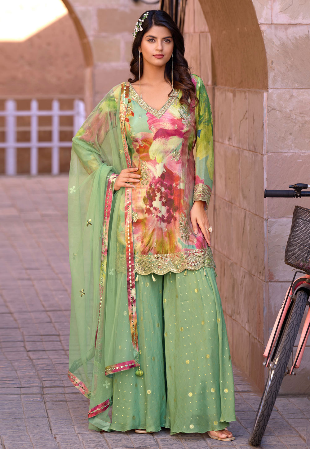 Pista Green Chinon Palazzo Suit 309739
