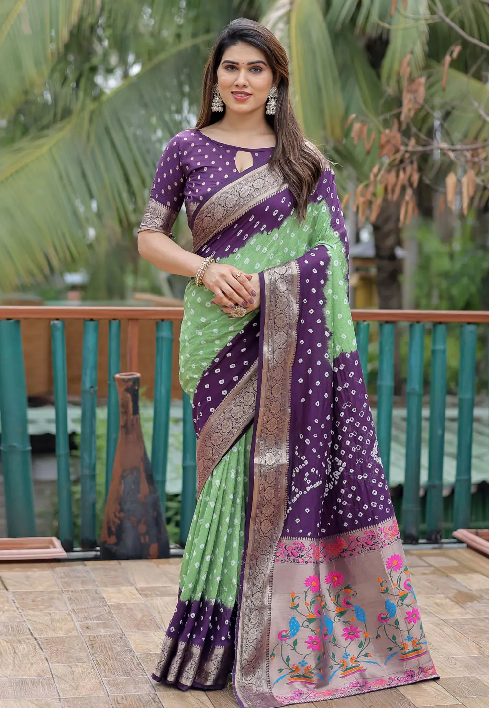 Pista Green Silk Saree With Blouse 295913