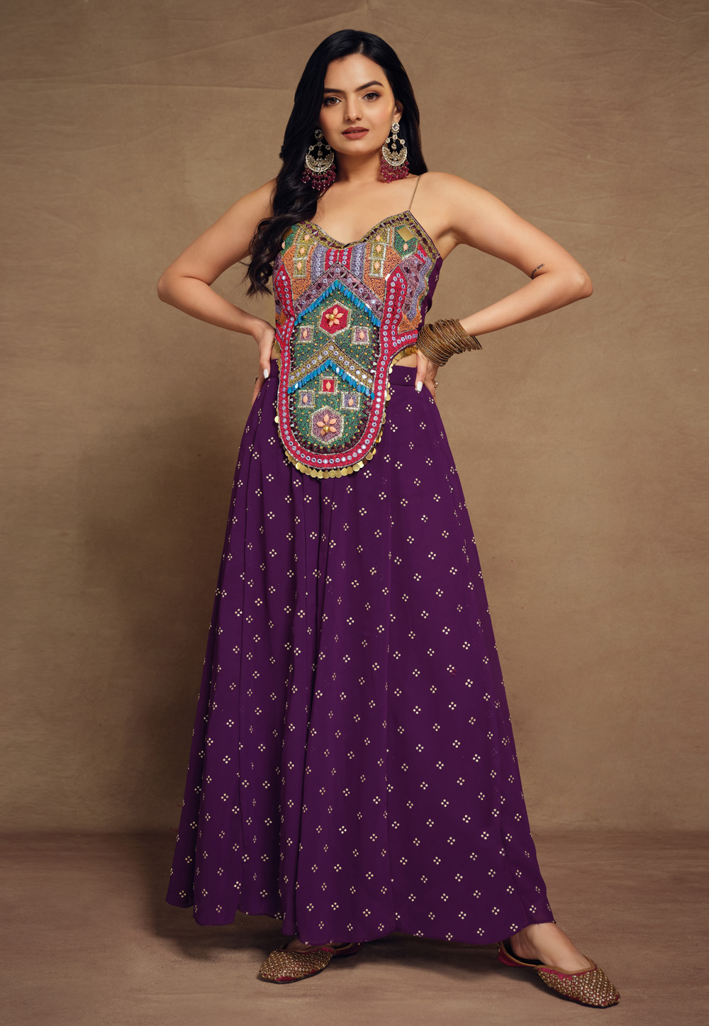 Purple Art Silk Co-Ords Set 286686