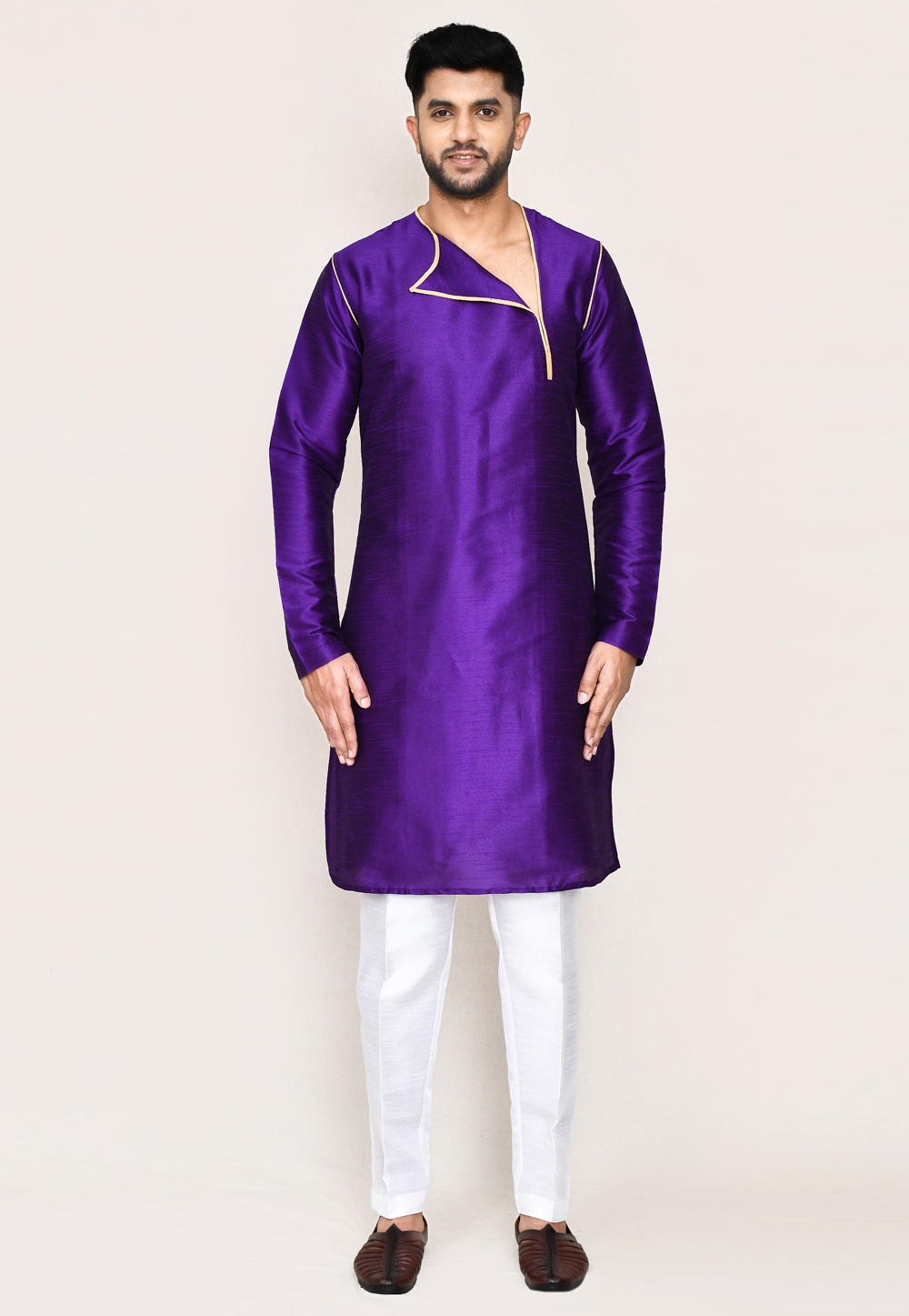 Purple Art Silk Kurta Pajama 306082