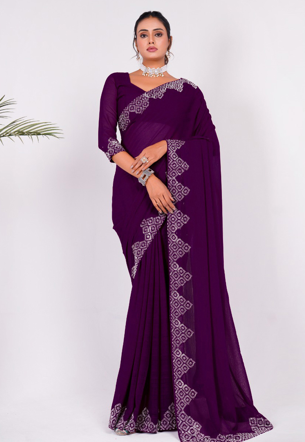Purple Art Silk Saree With Blouse 285482