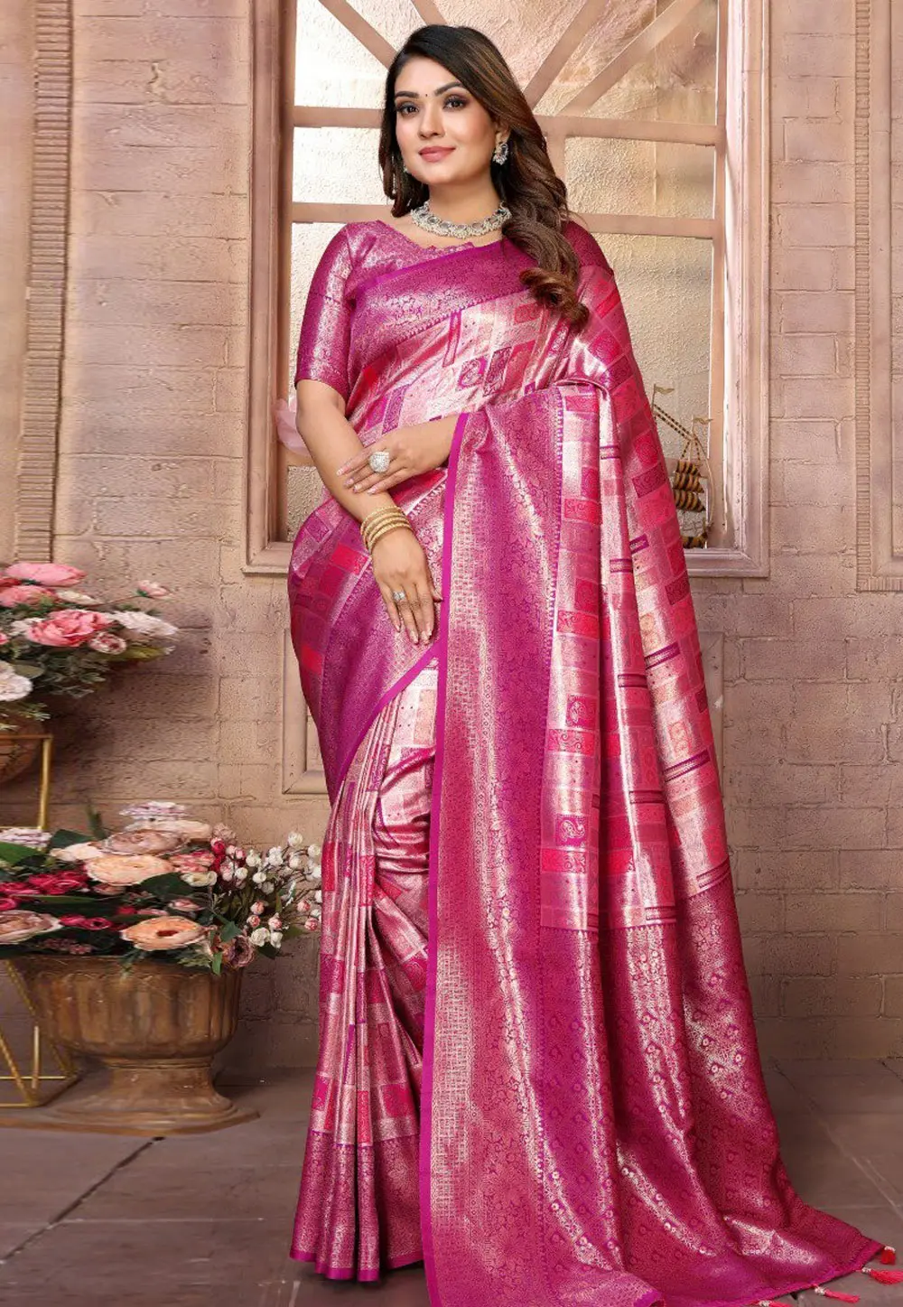 Purple Banarasi Silk Saree 302005