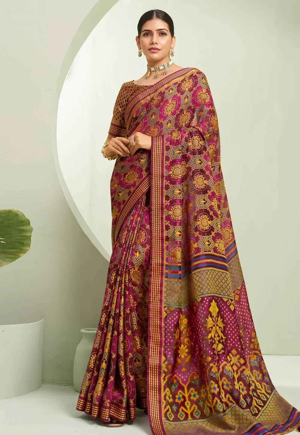 Purple Georgette Saree With Blouse 302837