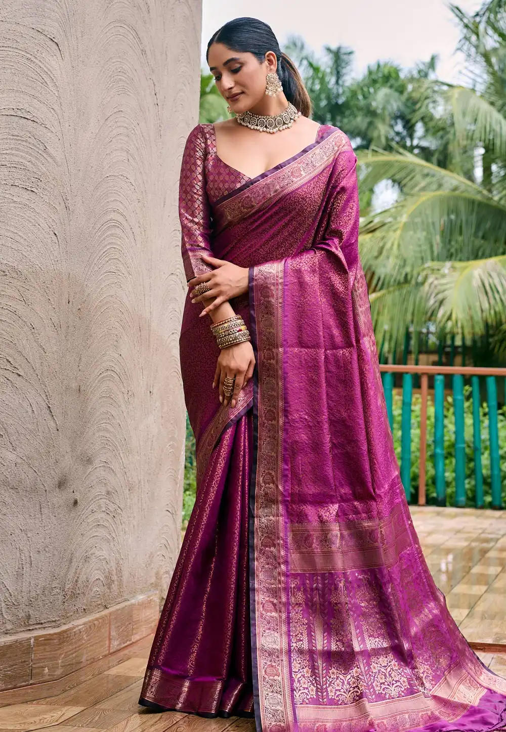 Purple Kanjivaram Silk Saree 289066