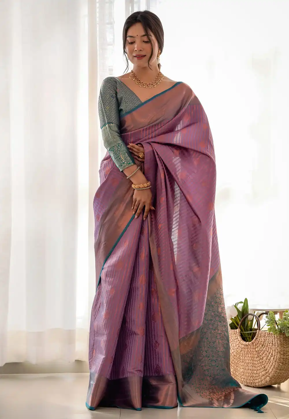 Purple Kanjivaram Silk Saree 289062