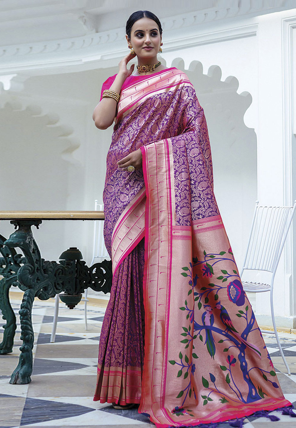 Purple Kanjivaram Silk Saree With Blouse 278982