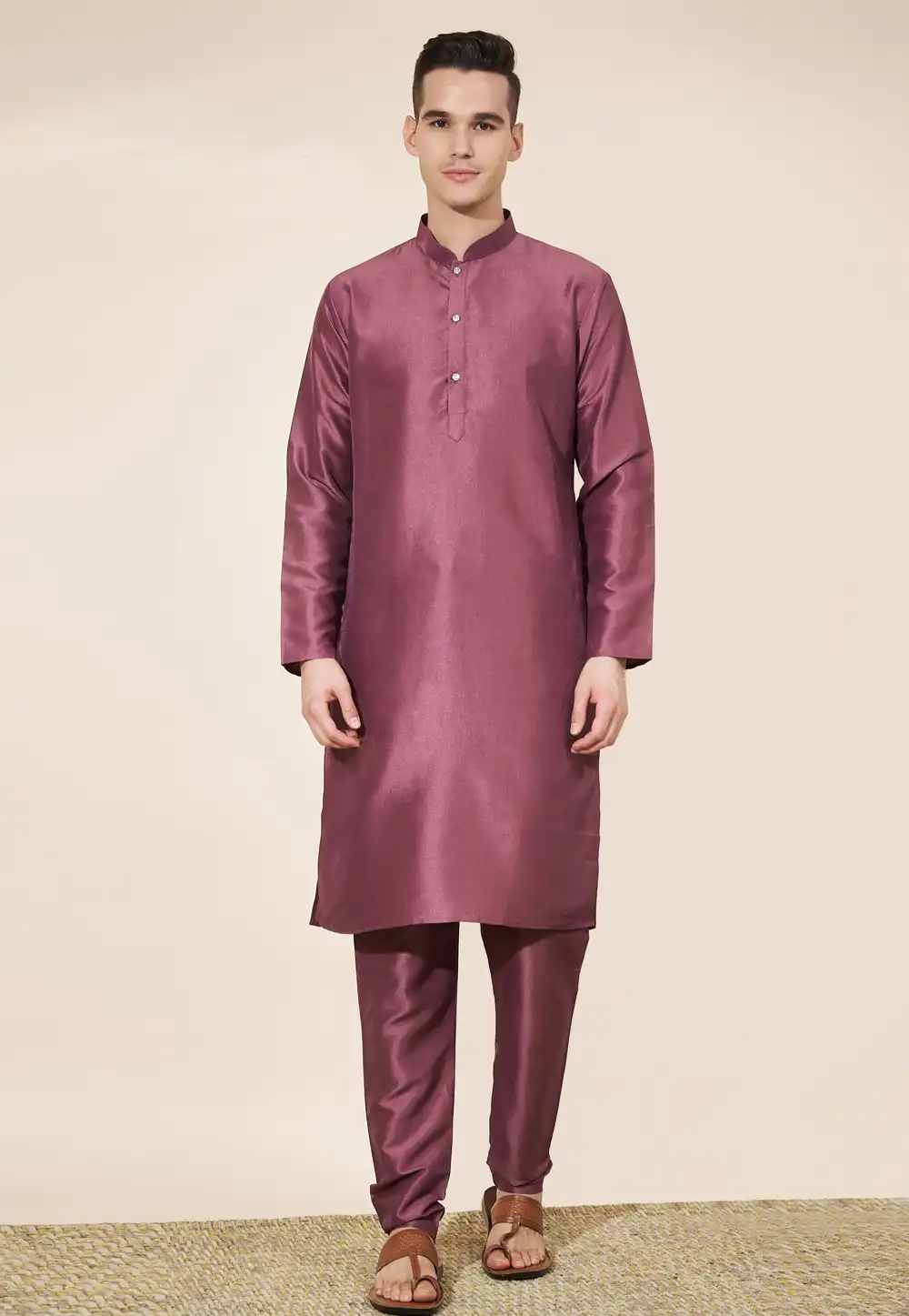 Purple Silk Kurta Pajama 287892