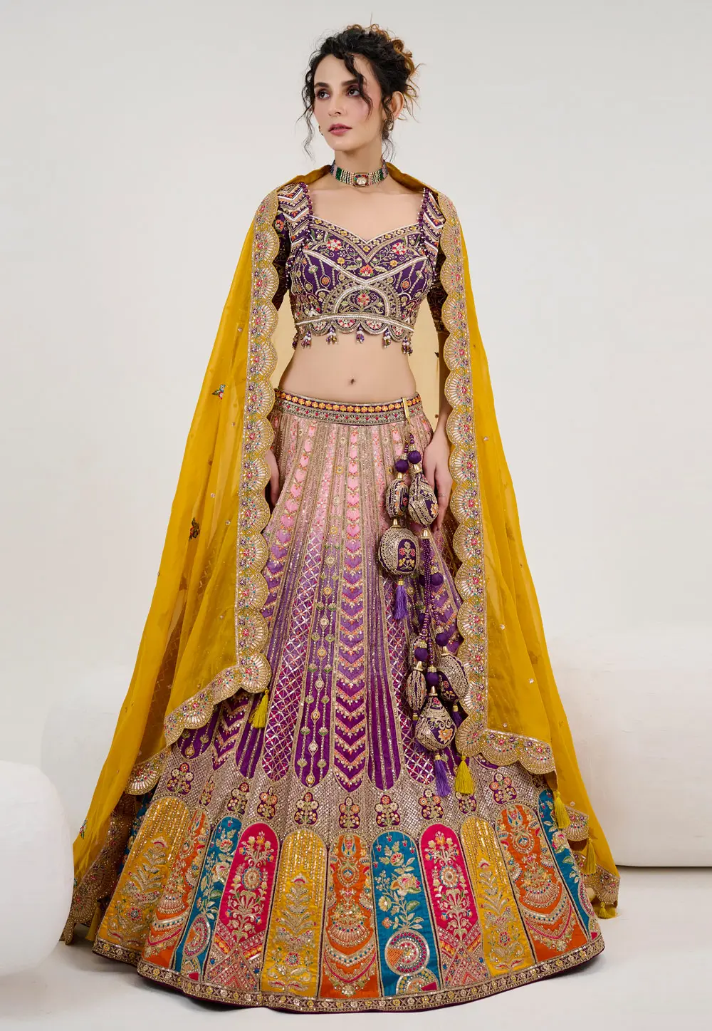 Purple Silk Lehenga Choli 298205