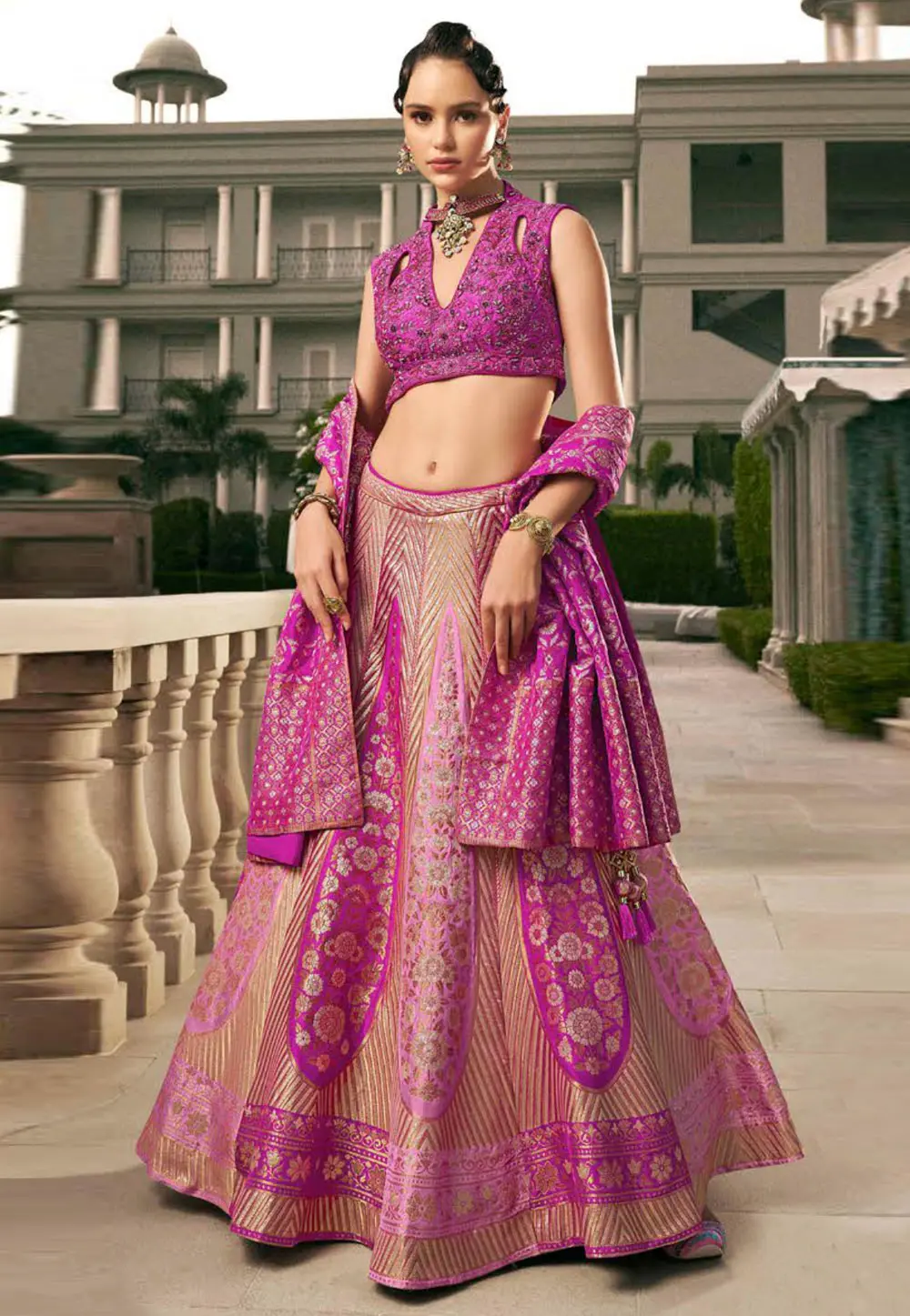 Purple Silk Lehenga Choli For Wedding 302600