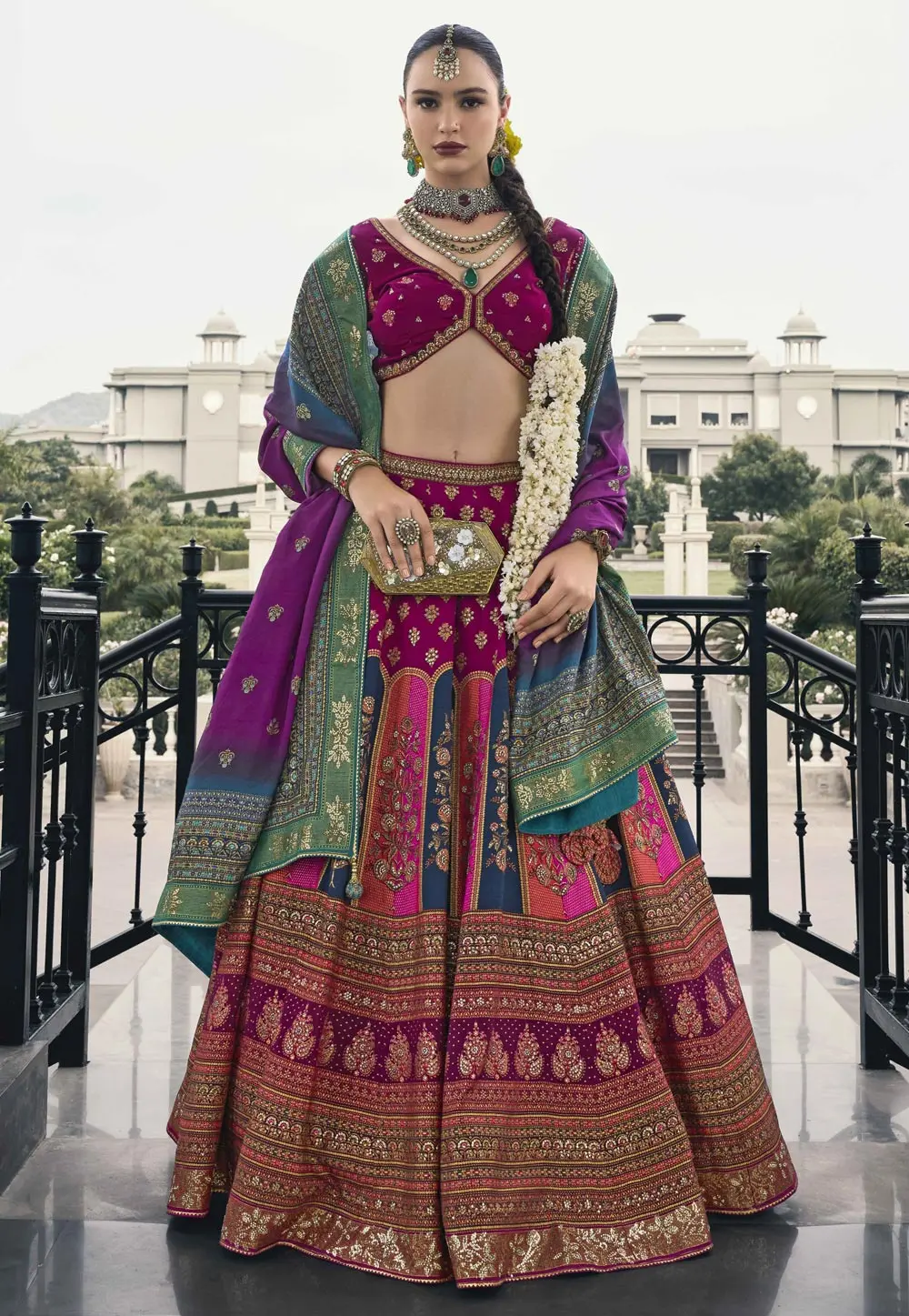 Purple Silk Lehenga Choli For Wedding 302572