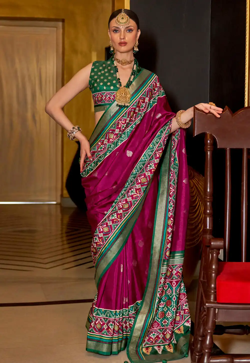 Purple Silk Patola Saree 292734