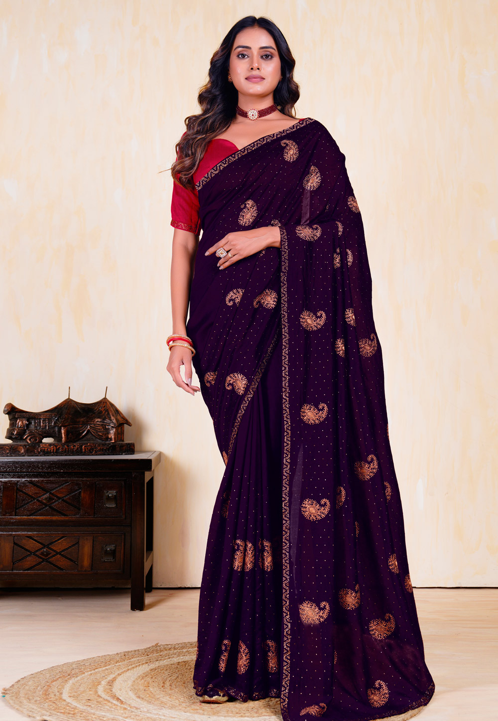 Purple Silk Saree With Blouse 285807