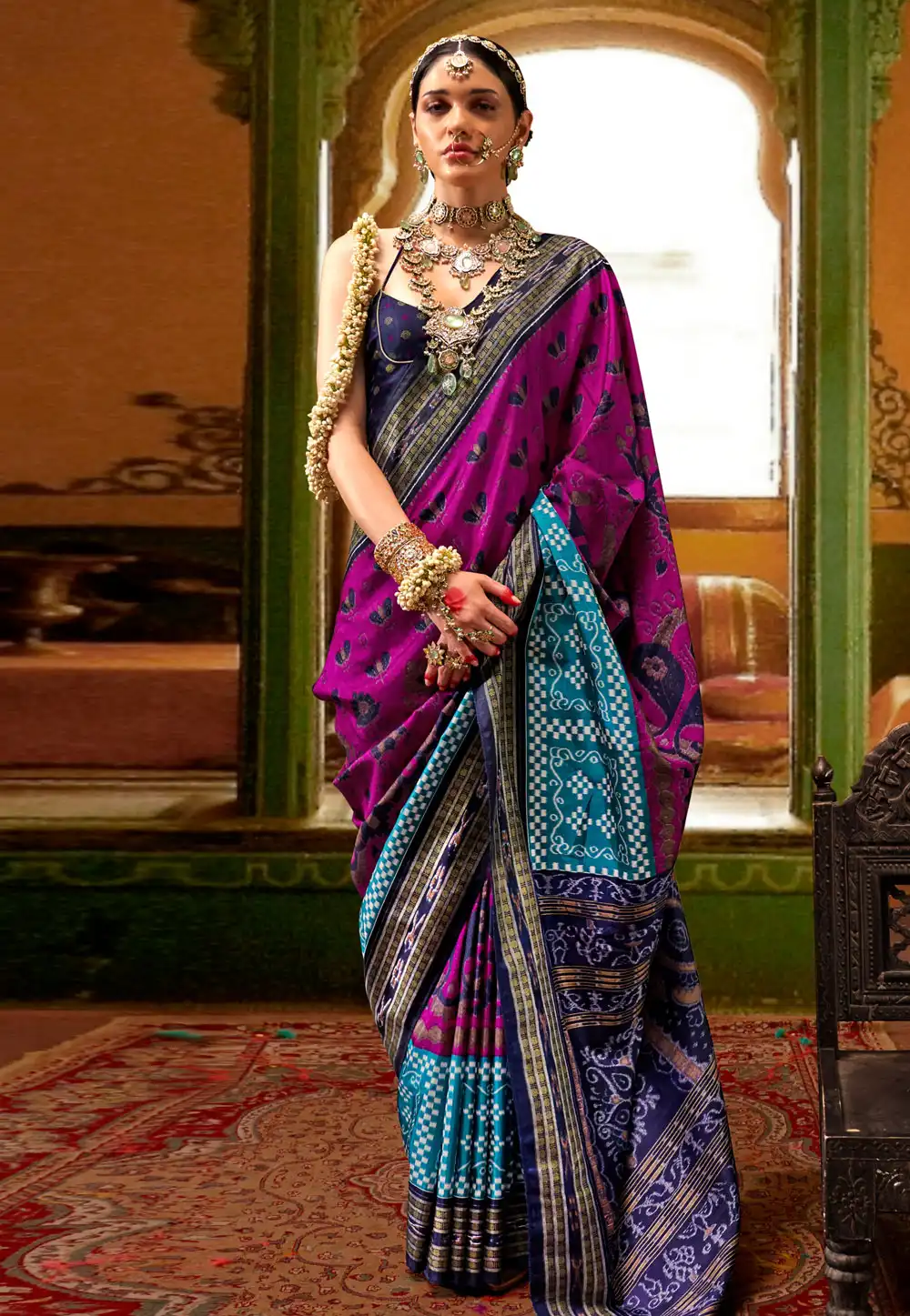 Purple Silk Saree With Blouse 291599