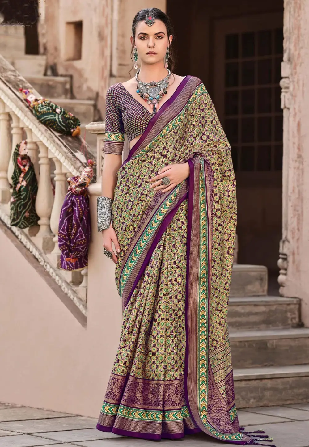 Purple Silk Saree With Blouse 295848