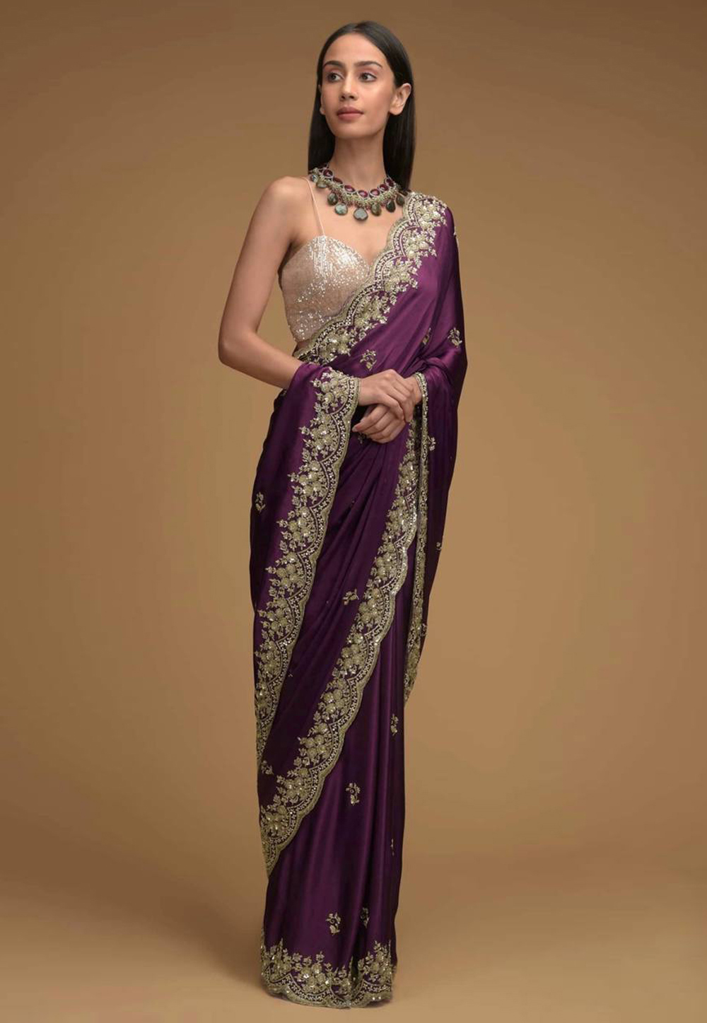 Purple Silk Saree With Blouse 287300