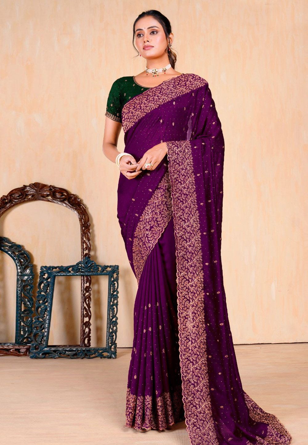 Purple Silk Saree With Blouse 285500