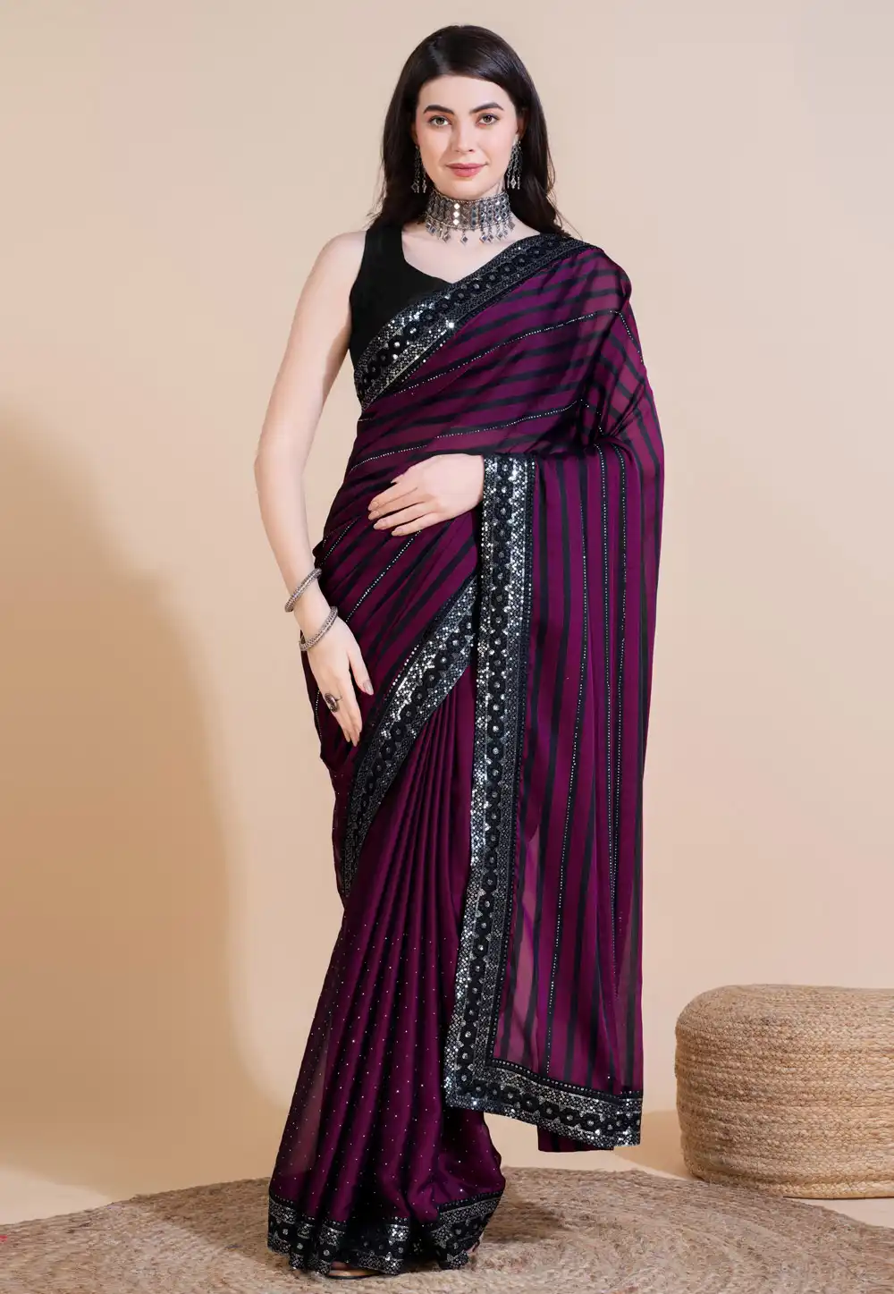 Purple Silk Saree With Blouse 288407