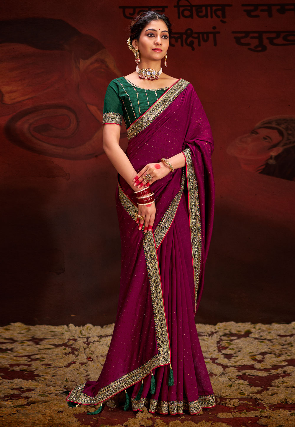 Purple Silk Saree With Blouse 286679