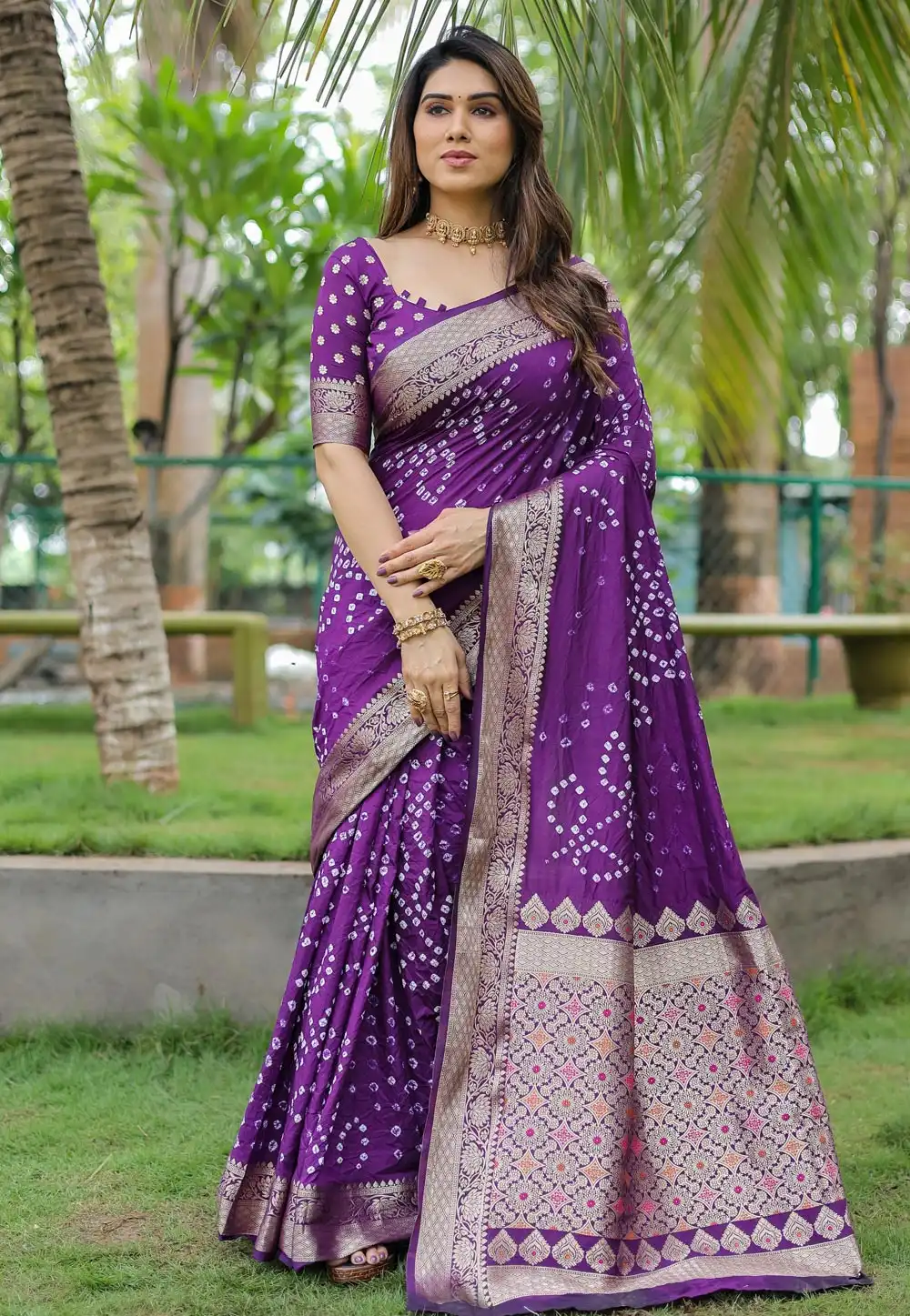 Purple Silk Saree With Blouse 289704