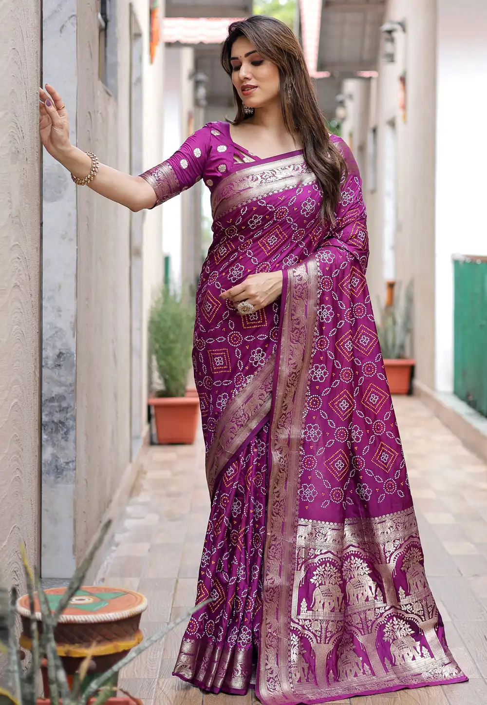 Purple Silk Saree With Blouse 289967