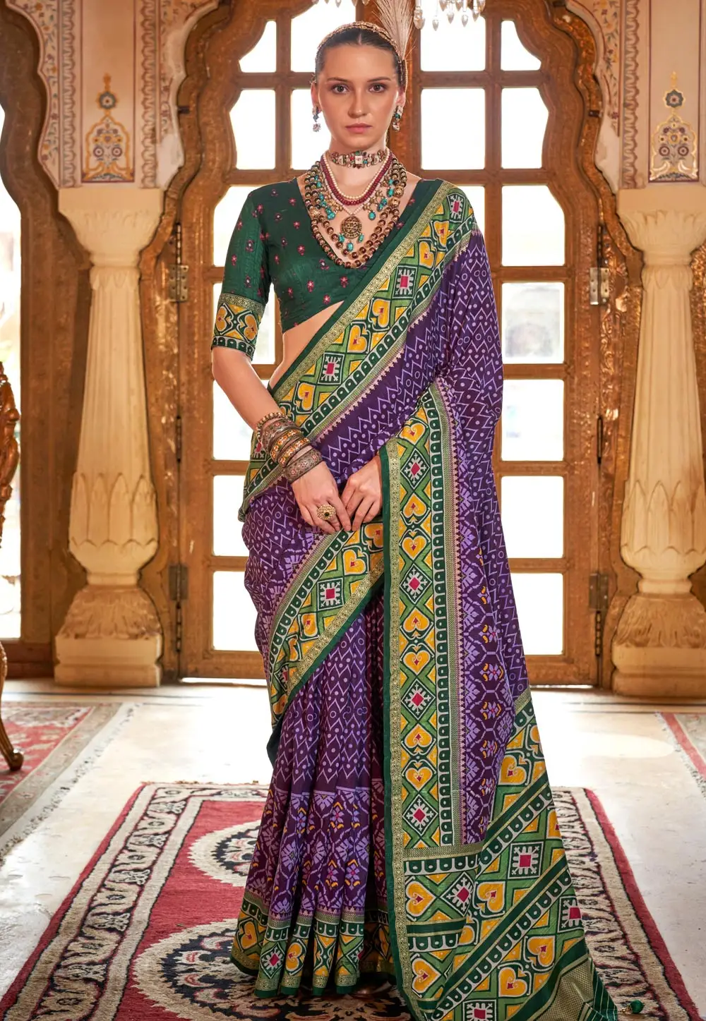 Purple Silk Saree With Blouse 295758