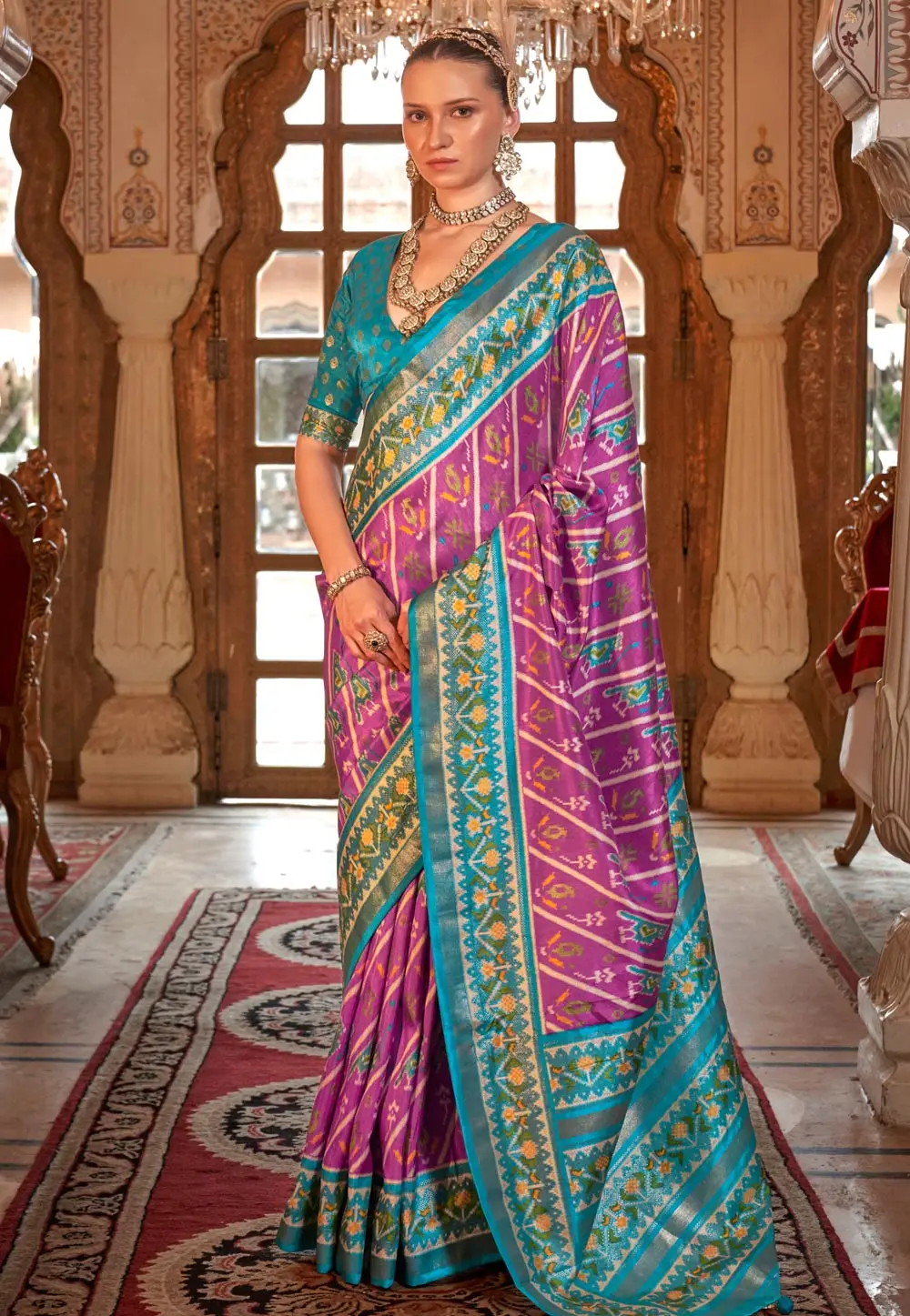 Purple Silk Saree With Blouse 295760