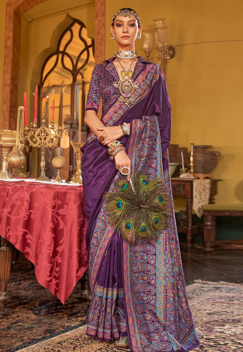 Purple Silk Saree With Blouse 309794
