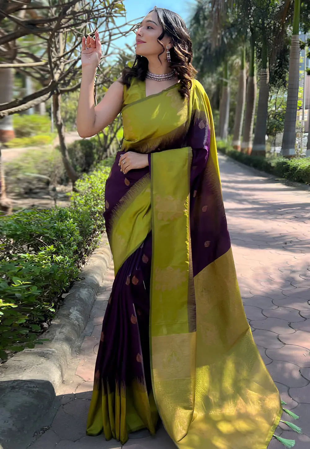 Purple Silk Saree With Blouse 301205