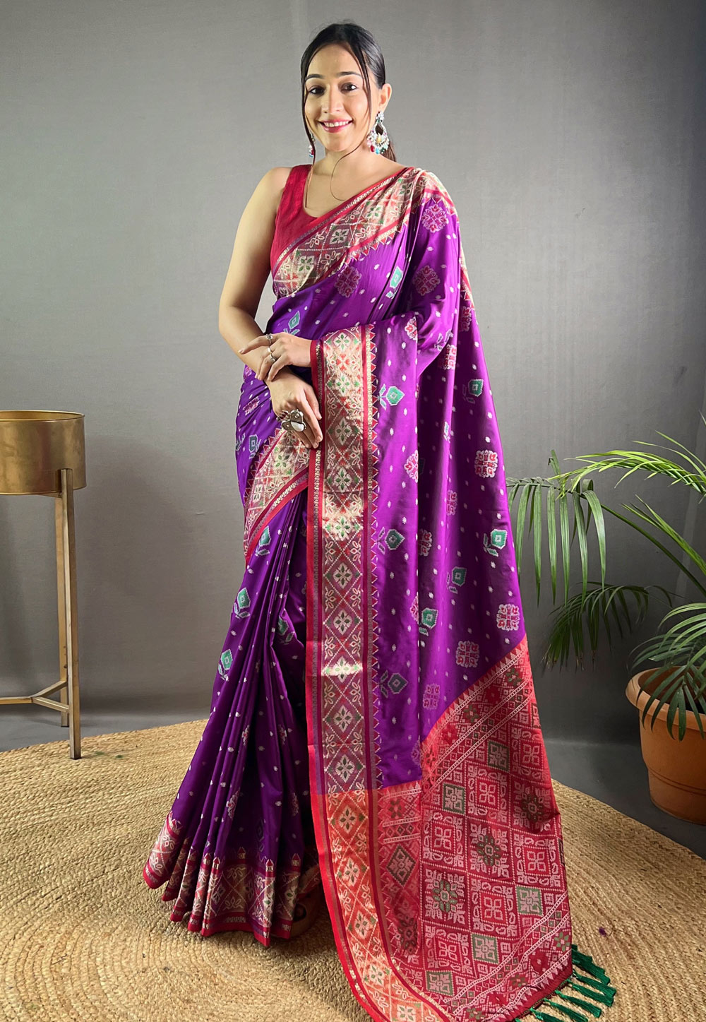 Purple Silk Saree With Blouse 287321