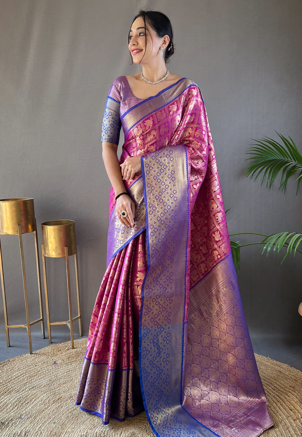 Purple Silk Saree With Blouse 287423