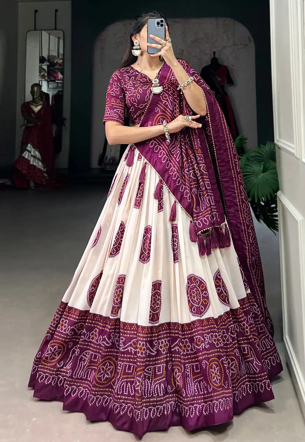 Purple Tussar Silk Lehenga Choli 294715